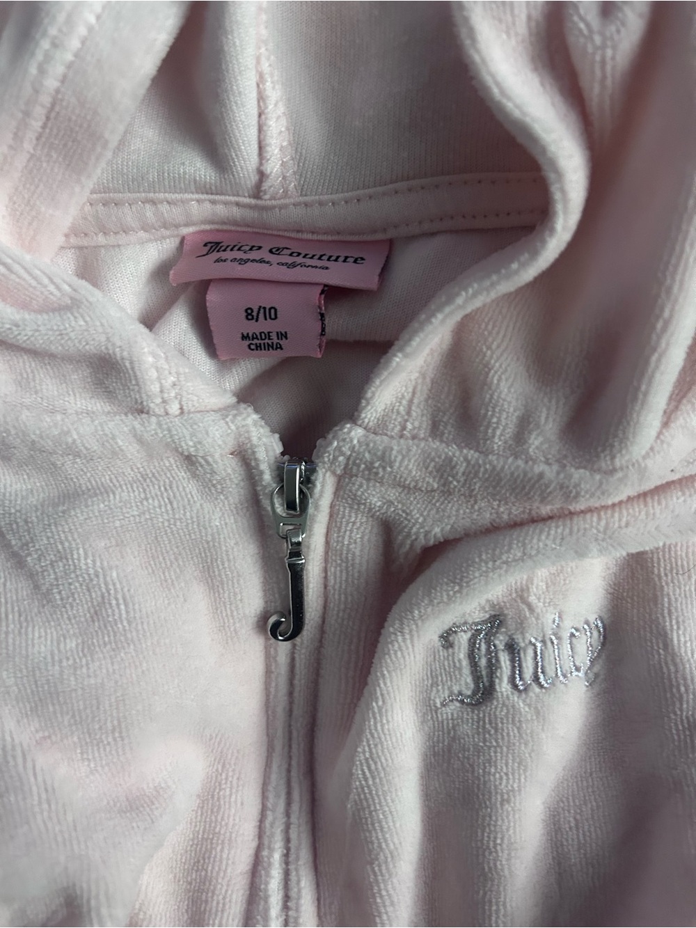 Juicy Couture Pink Velour Zip Hoodie Set
